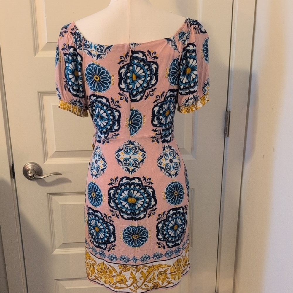 MAEVE by Anthropologie Resort Wrap Dress Pink Floral US Size 8 - Picture 5 of 16